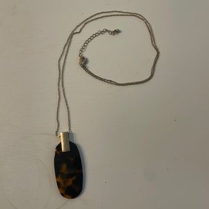 Acrylic Tortoise Shell Long Necklace